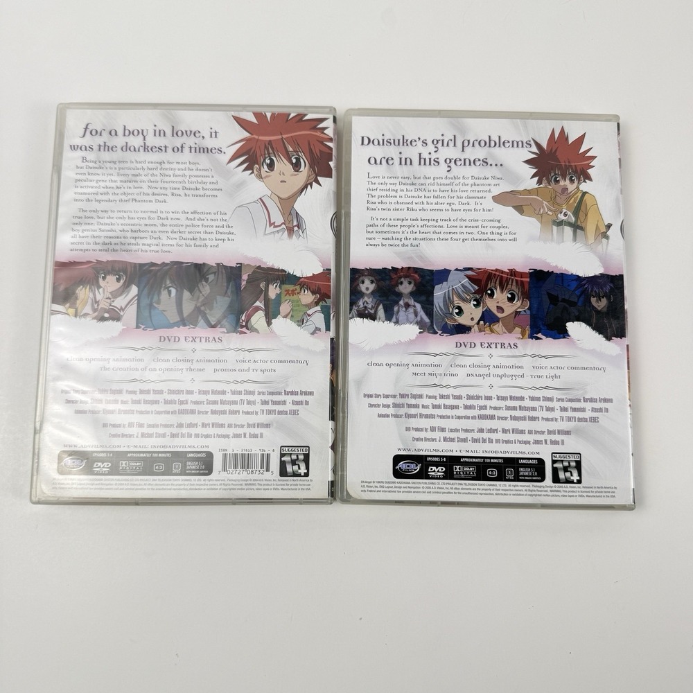 D.N.Angel (DN Angel) Volumes 1 + 2 DVD Dawn Of Dark / Double Helix ADV Films - Picture 2 of 4